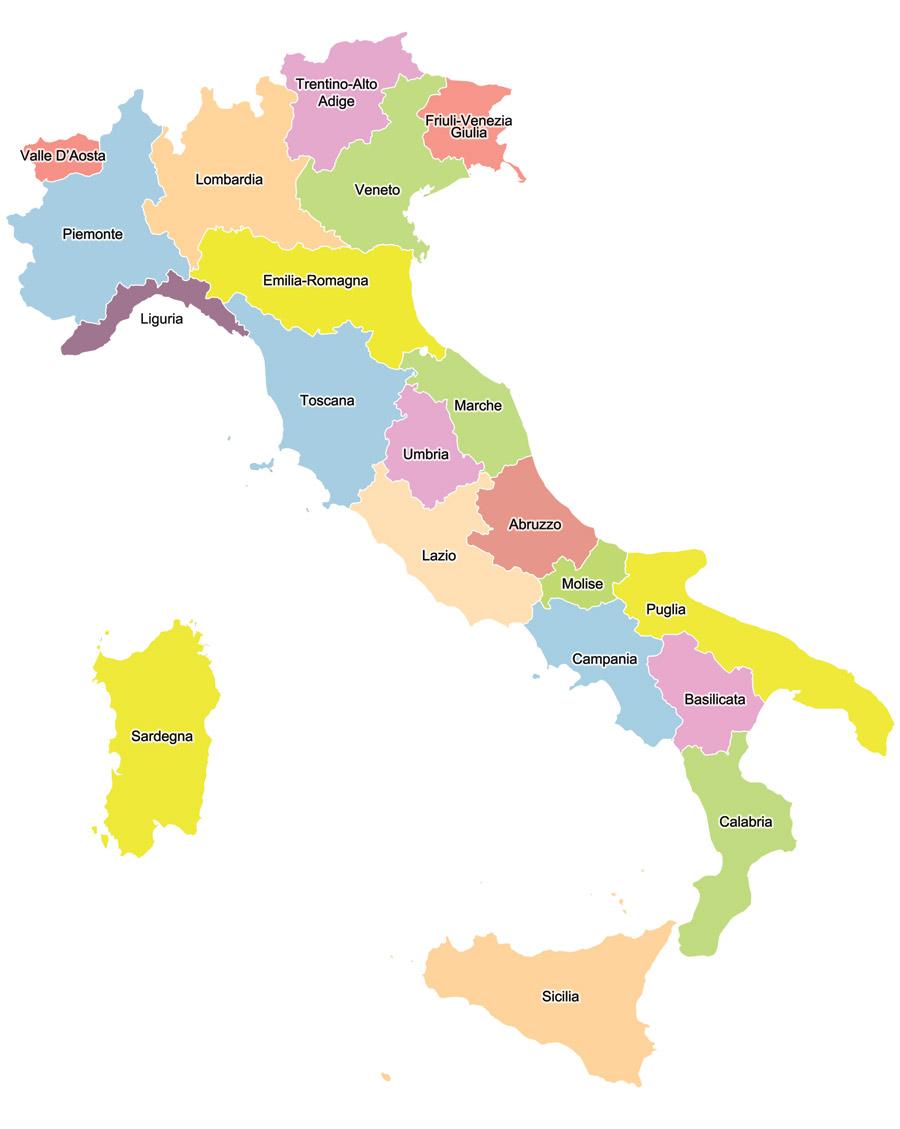 LE AZIENDE DEL PROGETTO COSTI Nord Piemonte Lombardia Veneto Liguria Emilia Romagna Trentino Alto Adige Friuli Centro