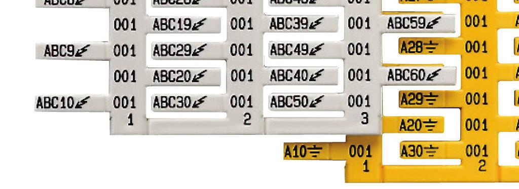 mm 480 unità - SIHF2W/40 SIHF2Y/40 TESSERE MARCAFILO 10 x 4.5 mm SIHFTM01W/10 SIHFTM01Y/10 0.8 2.8 15 x 4.