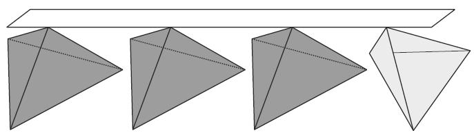 4 6 7 8 9 20 a piramide così ottenuta ha un volume pari a metà di quello del tetraedro regolare. Si La piramide così ottenuta ha un volume pari a metà di quello del tetraedro regolare.