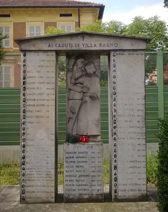 RE Bagno, Masone, San Mauri Ai Caduti di Villa Bagno Il monumento, in marmo e travertino, è a forma di tempietto.