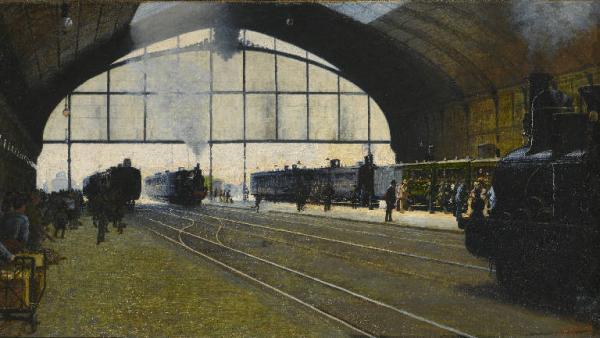 La Stazione Centrale di Milano nel 1889 Morbelli Angelo Link risorsa: http://www.lombardiabeniculturali.