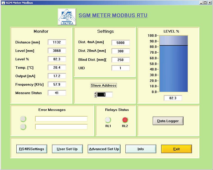 Fig. 1 La modifica di questi ultimi parametri avviene con doppio click sulla finestra di visualizzazione: un pannello di