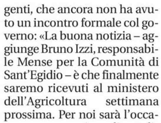 indigenti istituito alministero delle politiche agricole.