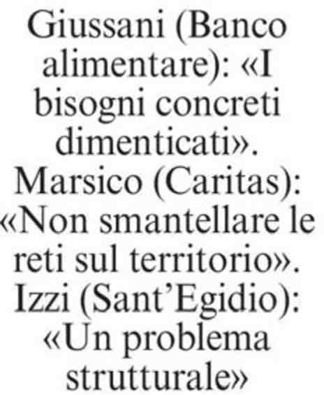 Caritas, Francesco Marsico: «Il punto è che, se è vero che ci troviamo in una fase di transizione rispetto alle strategie per rispondere alla