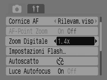 Zoom su soggetti distanti 62 Tele-converter Digitale È possibile aumentare la lunghezza focale dell'obiettivo di un equivalente di 1,4x e 2,3x.