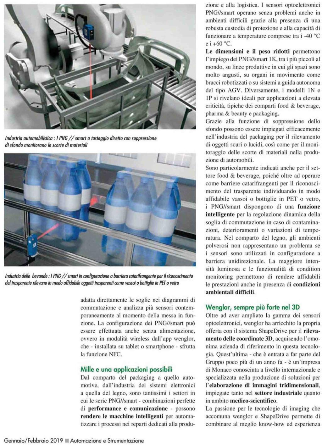 Industria automobilistica : I PNG/ / smart a tasteggio diretto con soppressione zione e alla logistica.