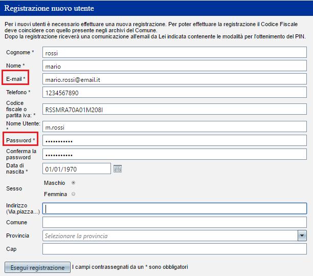 Registrazione Utente Per poter accedere al portale dei servizi on line del comune di Lamezia Terme è necessario registrare preliminarmente i dati relativi alla propria utenza e poi ricevere il Numero