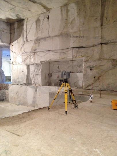 Cave in sotterraneo Acquisizione dati: 2 rilievi laser scanning nel 2016 e 2017