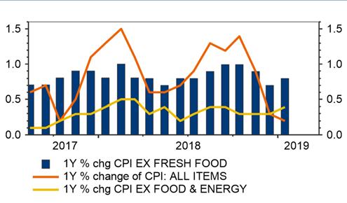 5 Fonte: BoJ, Outlook for Economic Activity and Prices, gennaio 2019.