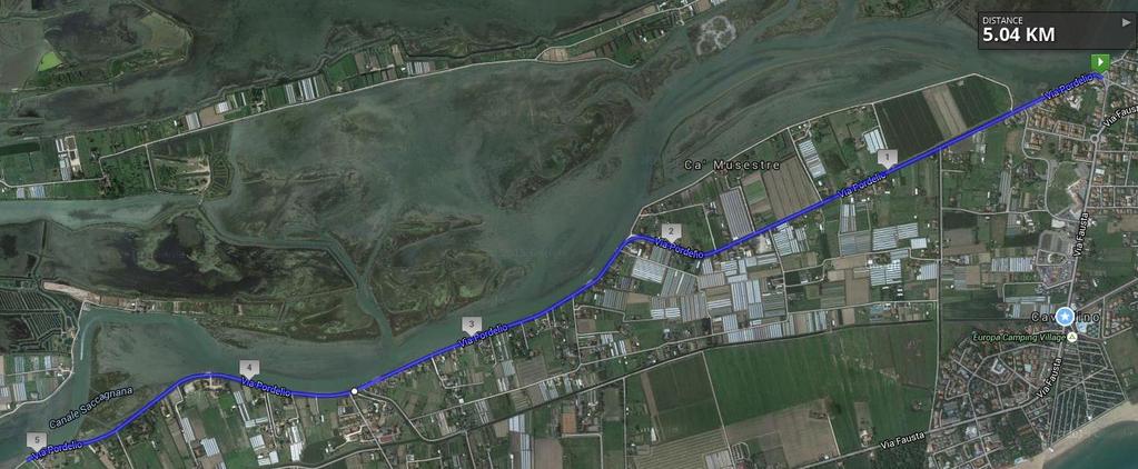 Si svolgerà sulla strada che collega Cavallino a Treporti (via Pordelio), un percorso di 5 km di andata e ritorno da ripetersi 2 volte per un totale di 20 km. (rif.