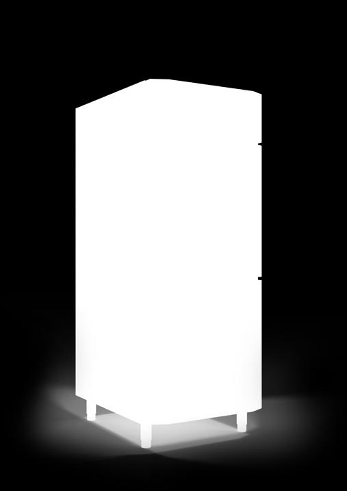 perimetrale Distribuzione aria: flusso monodirezionale canalizzato Riscaldamento aria: resistenze corazzate Sbrinamento ventole: resistenze corazzate Fluido refrigerante unità motocondensante: gas