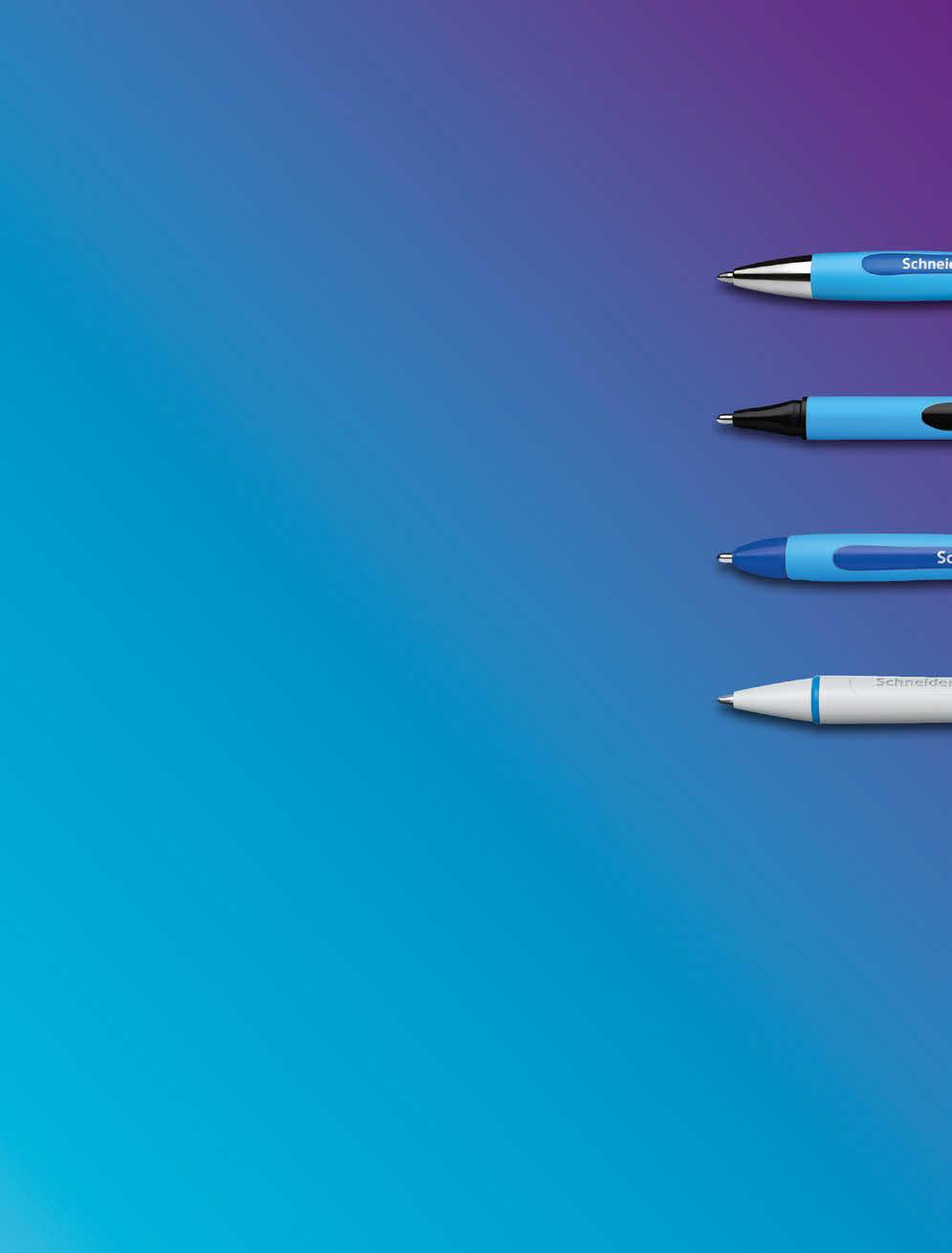 Penne a sfera Le penne a sfera Schneider sono concepite per l uso quotidiano. Quindi, design funzionale, massima qualità e lunga durata sono per noi requisiti importanti.