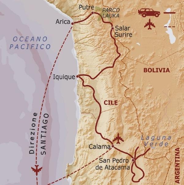 10 giorno / Arica Valle di Azapa Città dell eterna primavera, Arica è situata all estremo nord del Cile nei pressi della frontiera con il Perù.