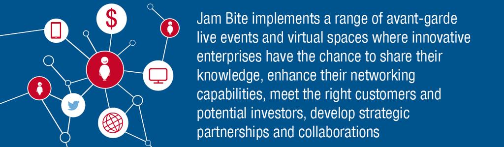 Come funziona Eventi in tutti i paesi dello Spazio Alpino e una Piattaforma di networking aperta a tutti coloro che si registrano su www.jam-bite.