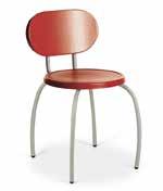 metal chair, with seat in polypropylene MIRIAM -