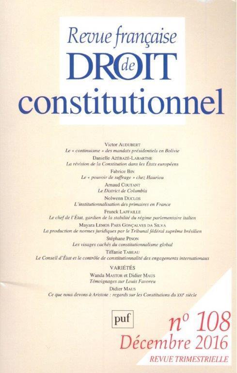 REVUE FRANCAISE DE DROIT