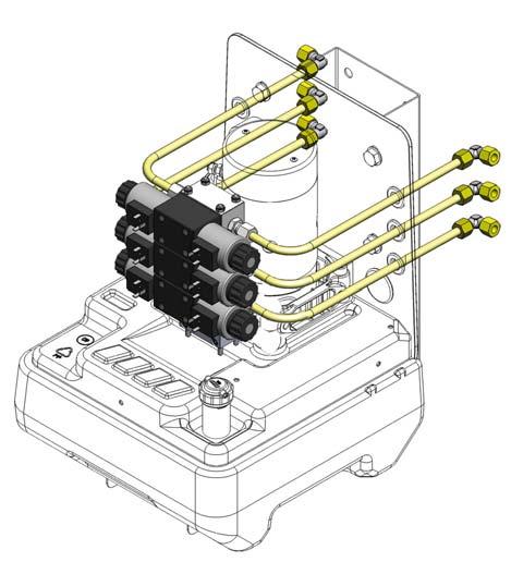 MINICENTRALINA 3A2 e 3A2 + EMERGENZA POWER PACK 3A2 and 3A2 + EMERGENCY Centralina oleoidraulica tipo 3A2, comprensiva di cavo cablato per comandi esterni ed elettrovalvola con utilizzo collegato a