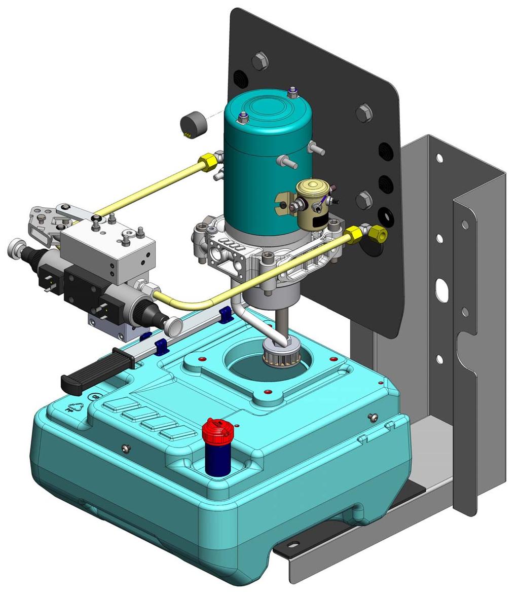 PARTICOLARI COSTITUENTI LA MINICENTRALINA POWER PACKS ELEMENTS Pompa a mano emergenza * Hand emergency pump * Gruppi elettrovalvole * Electrovalves * Segnalatore acustico Buzzer Motore Motor Data: