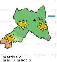 bollettino meteo per la provincia di Ravenna weather forecast for the Ravenna province costa coast Temp MAX 15 C 14 C 12 C Pioggia Rain 0-2mm 2-5mm 0-1mm Vento Wind 49km/h 63km/h 56km/h costa coast