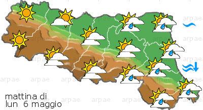 bollettino meteo regionale regional weather forecast Stato del tempo: poco nuvoloso con nubi in transito.