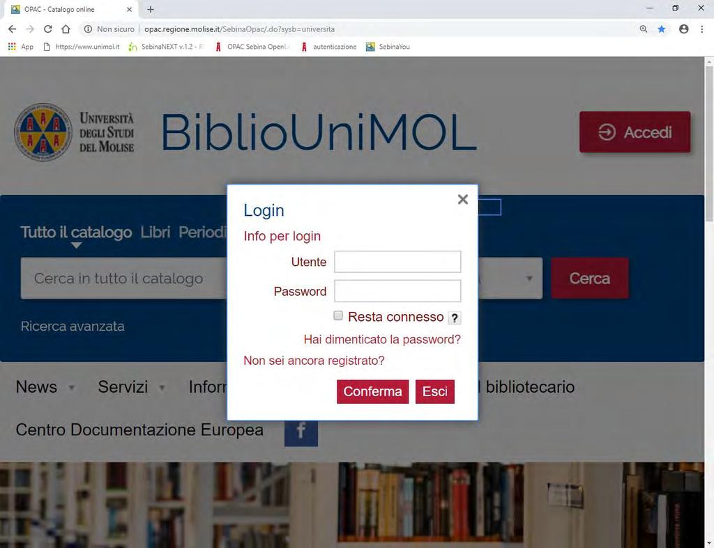 Se dimentichi o se smarrisci la password, nella