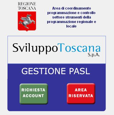 La pagina iniziale I due bottoni della pagina iniziale del sistema: Richiesta account: per