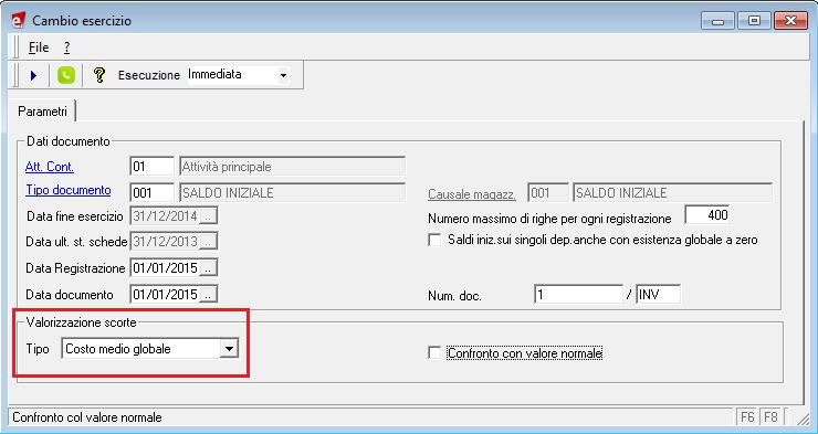 Att.ne: nel Tipo Documento selezionato è necessario avere disattivato il flag Controllo Numerazione Doppia presente nel folder Generale.