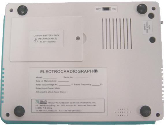 3.4 Pannello Inferiore Alloggio batterie Interruttore per selezione Alimentazione di Rete Fusibile Etichetta fusibile Etichetta 1) Alloggio delle batterie L etichetta della batteria indica la