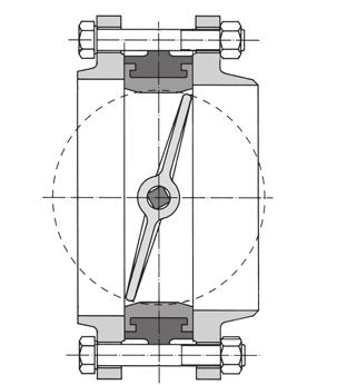 Dimensioni bulloni e tiranti DN Valvole Wafer PN 6 PN 10 PN 16 ANSI 150 Vite Tirante N Vite Tirante N Vite Tirante N Vite Tirante N 40 M12x80 M12x90 4 M16x90 M16x100 4 M16x90 M16x100 4 M14x90 M14x110