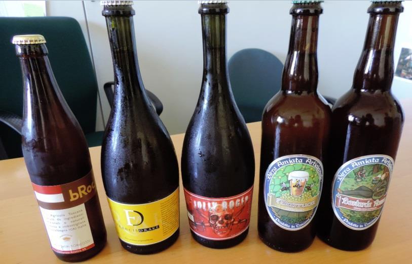 Sono state valutate birre artigianali della provincia di Grosseto: ) «broc» Prodotta dal birrificio: Ugo