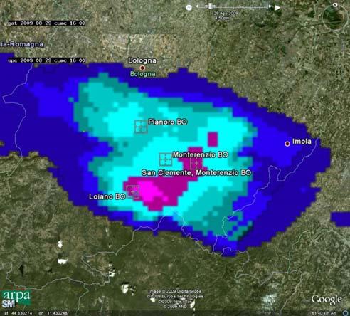 alle 15 UTC (a sinistra) e