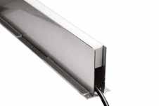 88 EK1 A CCIAIO INOX STAINLESS STEEL -30 C 50 C 140-180 lm/w MID POWER LED 24 Vdc MONOCROMATICO / MONOCHROMATIC passo pitch [mm] lunghezza length [mm] potenza codice total power code [W] ottiche