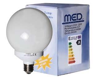 Lampade CFL globo RAEE 0032 30 Globo CFL 1900 lumen 0x178mm 3000K E27 - Daylight,50 -------- 0030 25 Globo CFL 1520 lumen 0x178mm