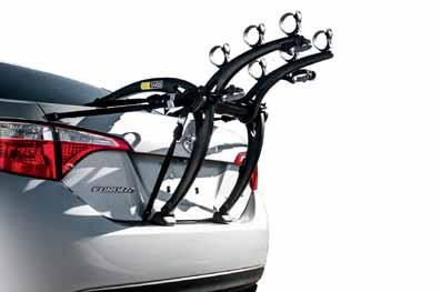 Bike carrier with unique wheel holders secure bike without touching bicycle frame. Works with road, MTB and 29 er, with carbon frame. Carries 2 bikes. Portabici realizzato in versioni da 2 o 3 bici.