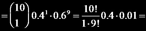 0.006 Si procede al calcolo di P(X=1, n=10): 0.04 Si procede al calcolo di P(X=2, n=10): 0.
