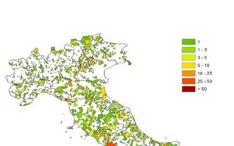 - CaveeminiereinattivitàinItalia Numero di cave attive pe