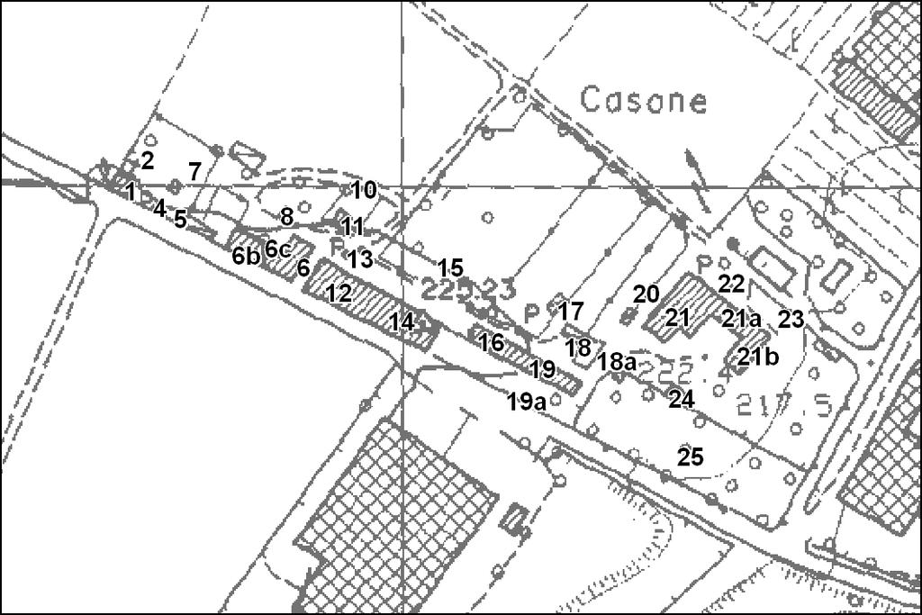 mista intonacata, copertura a capanna Edif. : 3 F. 4 Part 36 Datazione: Uso attuale: Edif. : 4 F.