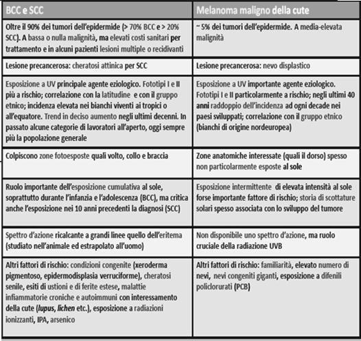 CANCRO CUTANEO NON MELANOMA DI ORIGINE OCCUPAZIONALE NEI LAVORATORI OUTDOOR SCC e BCC associati con il lavoro all aperto in numerosi studi di tipo caso controllo, anche se non tutti confermano tale