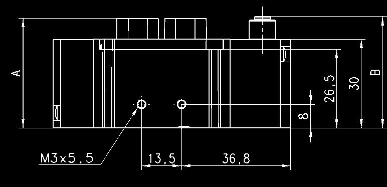 Ø6,5,5/7 550 E53G-C36 45 41,6 Ø4 G1/8 Ø8,5,5/7 550 Valvola a comando