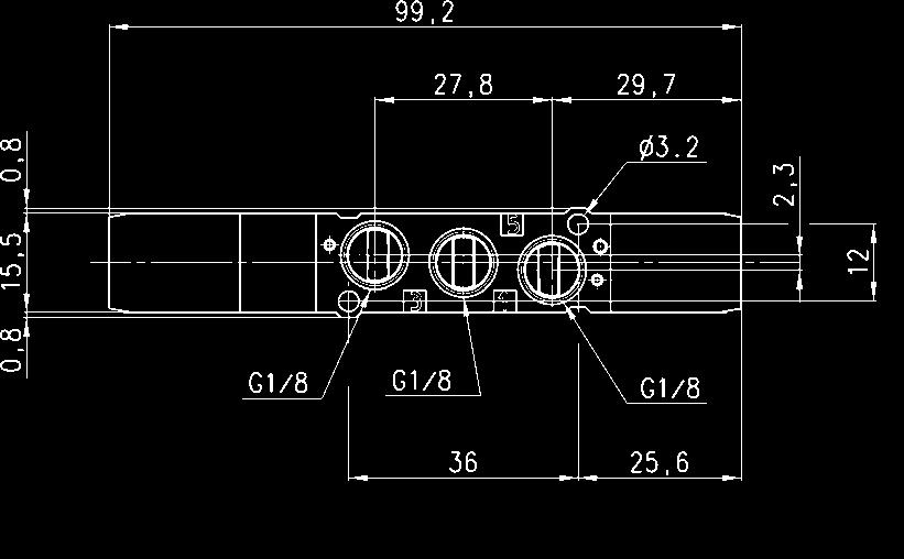 Portata 1-3-5-4 bar bar Nl/min E631-33 E731-33 E831-33 37 37,6 Ø3 G1/8 G1/8 3-0,9/7