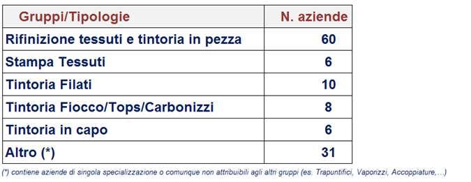 UNA REALTA COMPLESSA Il comparto della nobilitazione, a differenza della filatura cardata e della tessitura, è estremamente disomogeneo al suo interno.