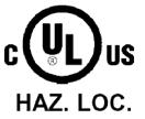 Omologazioni Omologazione culus HAZ.LOC Underwriters Laboratories Inc. culus Listed 7RA9 IND. CONT. EQ. FOR HAZ. LOC.: UL 508 (Industrial Control Equipment) UL 1604 (Hazardous Location) CSA C22.2 No.