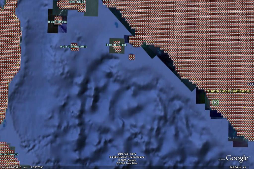 L area geografica viene rappresentata come una