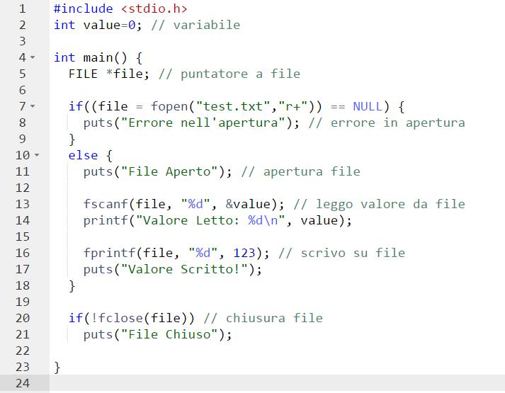 Scrittura Dati su File (Esempio) Output dopo due