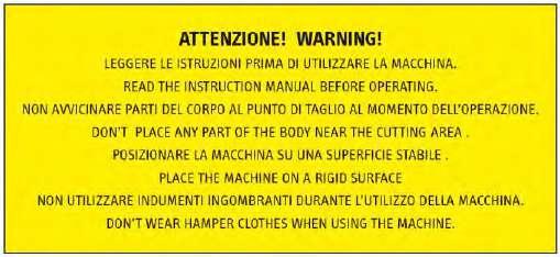 2.4 Pittogrammi di sicurezza Figura 1 - Pittogrammi di sicurezza.