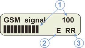(2) La lettera E sta a significare che è connessa una antenna esterna, mentre una lettera I significa che il sistema GSM si appoggia all antenna interna (3) : RR