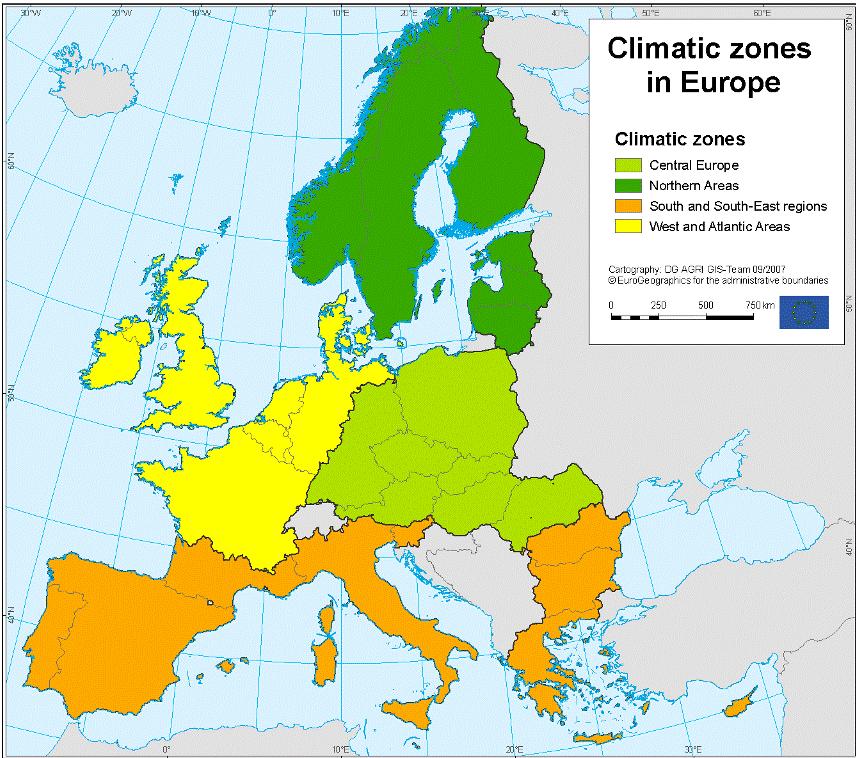 Cambiamenti climatici - Possibili impatti sull'agricoltura dell'ue Rischio di inondazioni Estati più calde e secche Livelli del mare Rischio di parassiti e malattie delle colture Rese delle colture,