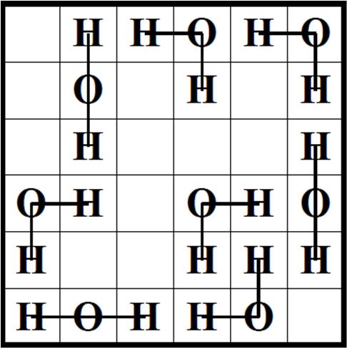 1-6 CHIAVE DI RISPOSTA: il codice segreto (1413). 15-16. H2O: Disegnate in alcune caselle vuote un atomo di ossigeno (O), a fianco di 2 atomi di idrogeno (H).