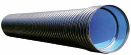 Tubo strutturato in polietilene con anima in acciaio Steel reinforced structured pipe in HDPE BRR da 6 m bicchierata con 2 guarnizioni Bar of 6 m with welded connection part + 2 seals.