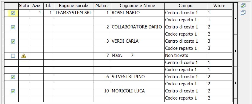 Nel campo Data validità deve essere indicata la data di decorrenza da attribuire alla variazione apportata all anagrafica dipendente; pertanto, la variazione anagrafica verrà effettuata all interno